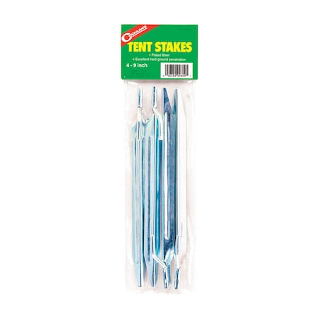 Coghlans Coghlan's Silver Tent Stakes 9 in. H X 3.500 in. W X 1.250 in. L 4 pk 9809